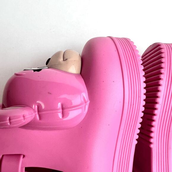 Mini Melissa + Jeremy Scott Pink Monkey Rainboots Water Resistant Boots Sz 6/7 - Picture 8 of 11